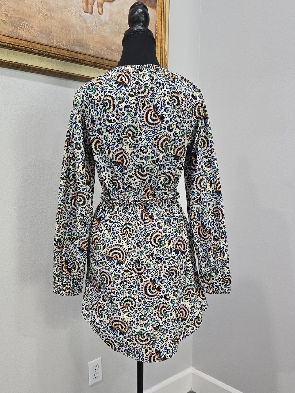 A.L.C. Adelaide Mini Dress Size 2 Boho Floral 100% Cotton NWOT - Picture 4 of 11